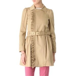 RED Valentino Garavini Ruffle Trench Coat